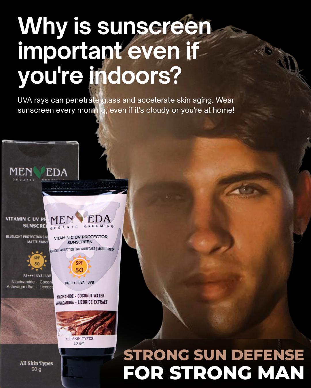 Menveda Daily Defense Duo (Facewash + Sunscreen )