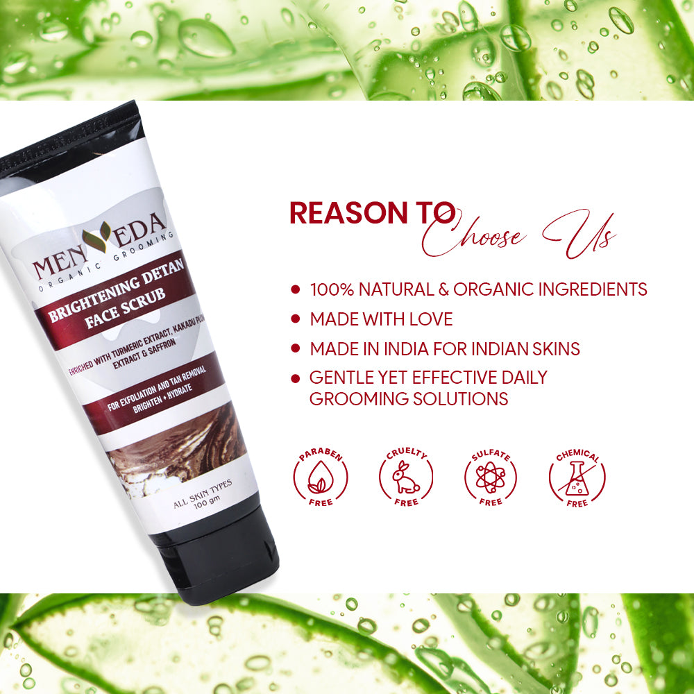 De-Tan Face Scrub |Turmeric , Saffron , Manjishtha & Ashwagandha – 100 g