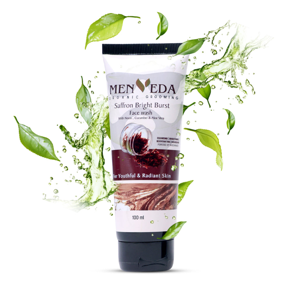Bright Burst Face Wash | Saffron ,Neem , Cucumber & Aloe Vera – 100 ml