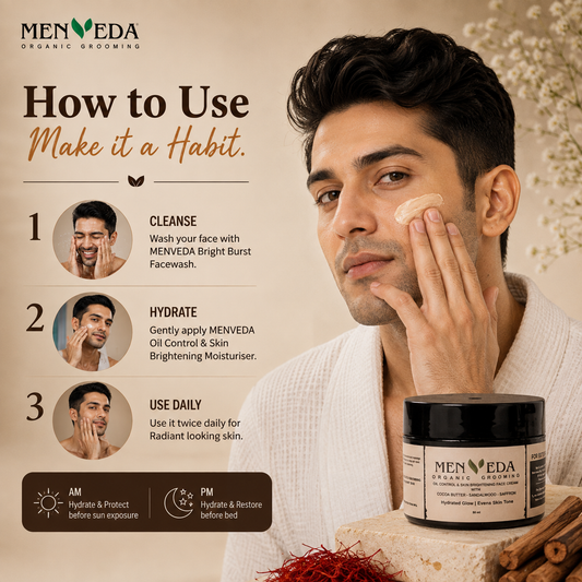 Face Moisturizer for Oil Control & Skin Brightening| Saffron, Sandalwood, Neem & Aloe Vera