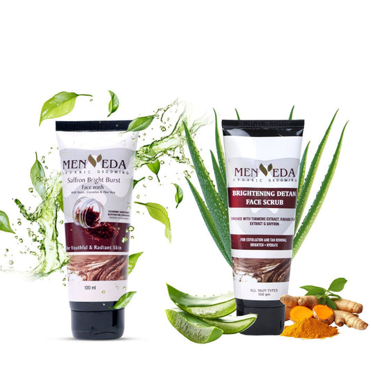 Menveda Organic Face Wash & Scrub Combo ( 100 ml each )