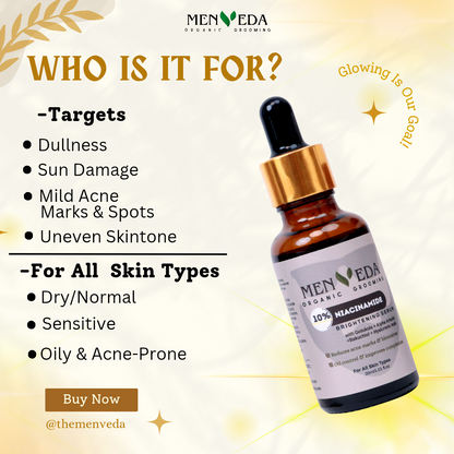 10% Niacinamide Brightening Serum | Gotu Kola , Bakuchiol , Alpha Arbutin & Avocado – 30 ml