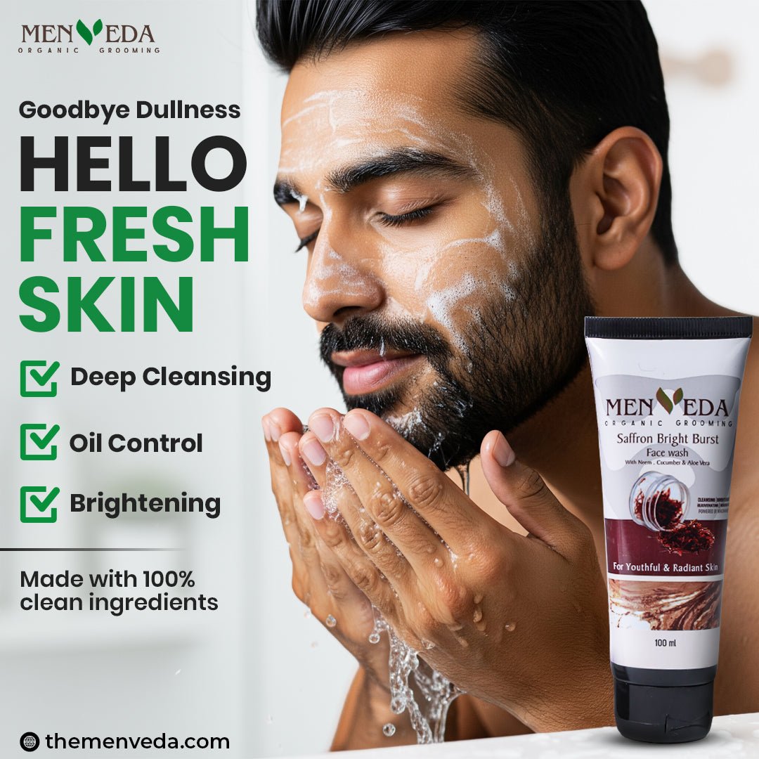 Menveda facewash for men deep cleansing removes oil dirt and impurities from skin