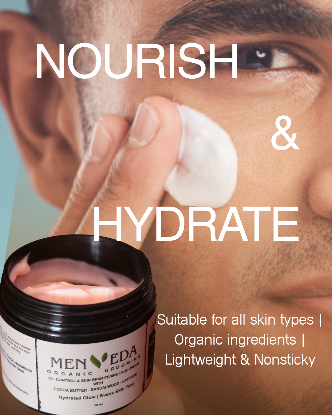 Face Moisturizer for Oil Control & Skin Brightening | Saffron, Sandalwood , Witch hazel & Papaya – 50 ml