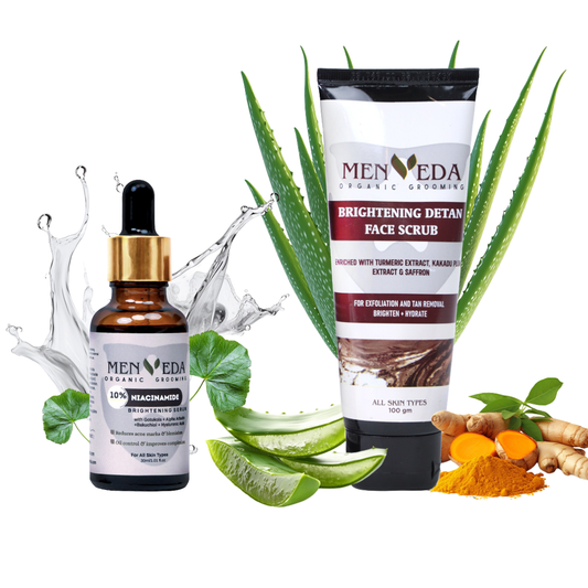 Menveda Clean up Combo ( Detan Scrub & Face Serum)