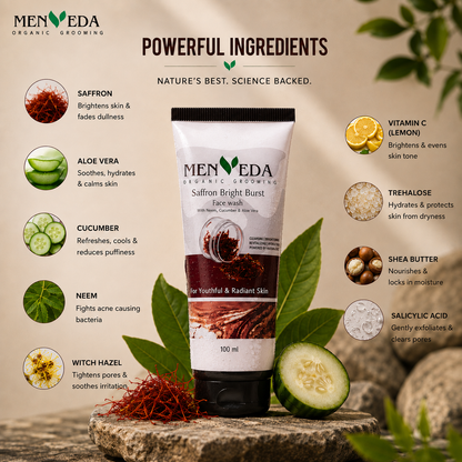 Bright Burst Face Wash |  Saffron, Neem, Cucumber & Aloe Vera