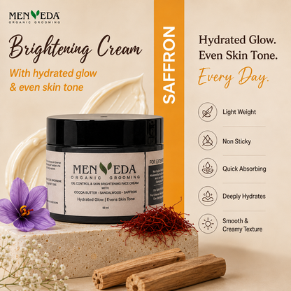 Face Moisturizer for Oil Control & Skin Brightening| Saffron, Sandalwood, Neem & Aloe Vera