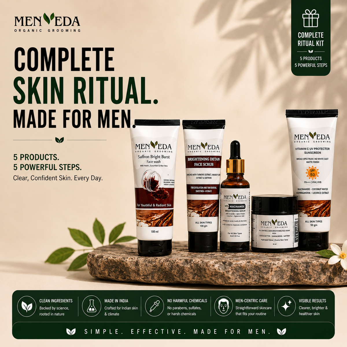 Menveda Ritual Kit (Complete Skincare Routine)