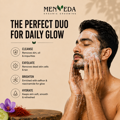 Brightening Facewash & Detan Face Scrub for Men