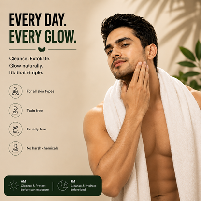 Brightening Facewash & Detan Face Scrub for Men